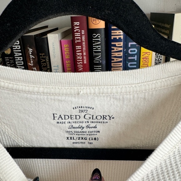 Vintage retro faded glory football graphic thermal long sleeve T-shirt shirt top - Picture 3 of 4